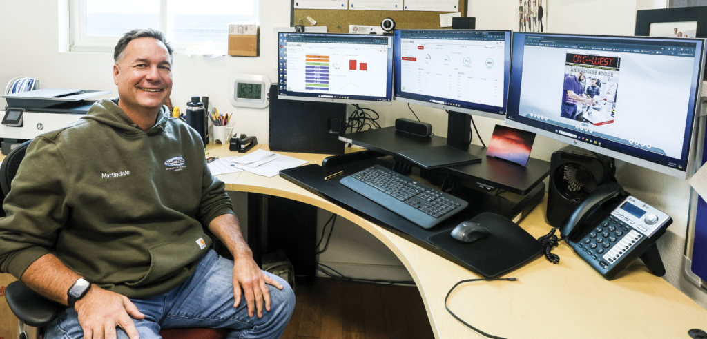 Tony Martindale freely explains he is the most basic of FactoryWiz users. He barely scratches the surface of the capabilities, and it does exactly what he wanted it to do. Phase one was to implement the system solely to see if the machines are running or not. That’s it. On, or off., 